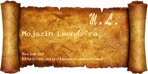 Mojszin Leonóra névjegykártya